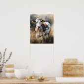 Koe Boerderij Animal Art Print Poster (Keuken)