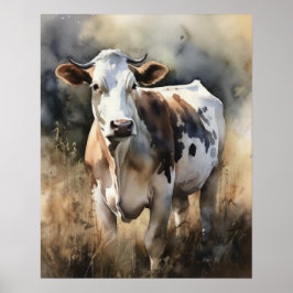 Koe Boerderij Animal Art Print Poster