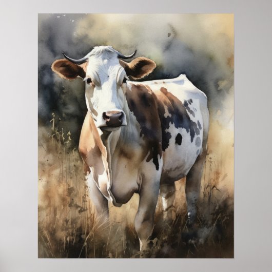 Koe Boerderij Animal Art Print Poster (Voorkant)