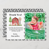 Koe Boerderij / barnyard Birthday Foto bedankt  (Voorkant / Achterkant)