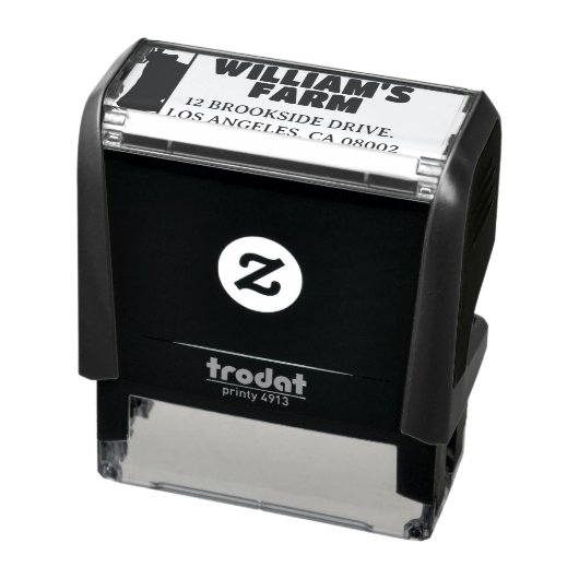 Koe Boerderij Bedrijf Uniek Leuk Retouradres Zelfinktende Stempel (Product)