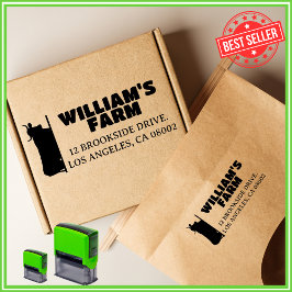 Koe Boerderij Bedrijf Uniek Leuk Retouradres Zelfinktende Stempel