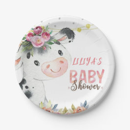 Koe Boerderij Dieren Barnyard Papieren Bordje