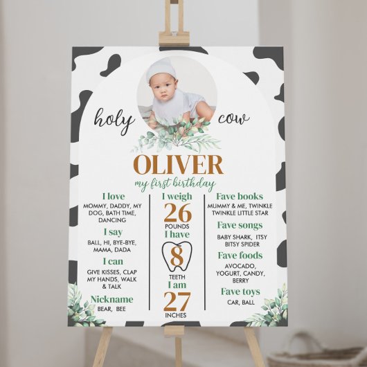 Koe Boerderij eerste jaarmijlpaal Poster