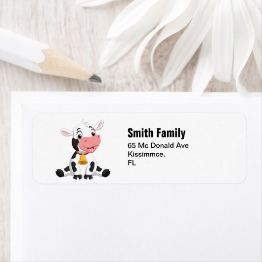 Koe boerderij etiket (Insitu)