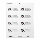 Koe boerderij etiket (Full Sheet)