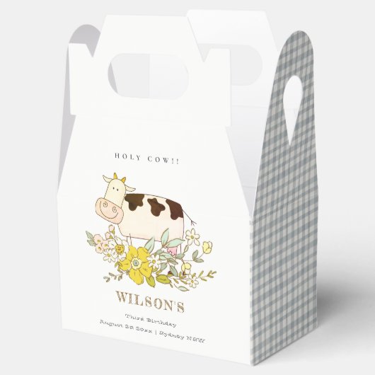 Koe Boerderij Floral Kind elke zondag Bedankdoosjes (Geopend)