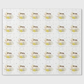 Koe Boerderij Floral Kind elke zondag Cadeaupapier (Vlak)