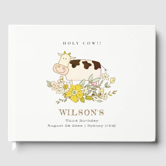 Koe Boerderij Floral Kind elke zondag Gastenboek (Voorkant)