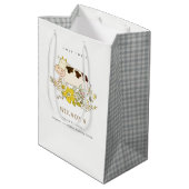 Koe Boerderij Floral Kind elke zondag Medium Cadeauzakje (Achterkant Gekanteld)