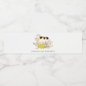 Koe Boerderij Floral Kind elke zondag Waterfles Etiket (Enkel label)