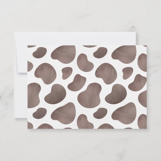 Koe Boerderij Gender Reveal Dank je kaart (Achterkant)