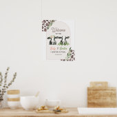 Koe Boerderij Geslacht Onthaal Welkomstbord Poster (Keuken)