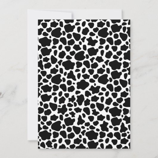 Koe boerderij Geslacht onthullen baby Uitnodiging  (Achterkant)