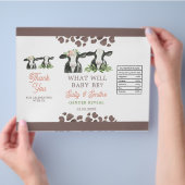 Koe Boerderij Geslacht onthullen Chip Bag Sjabloon Flyer (Hand)