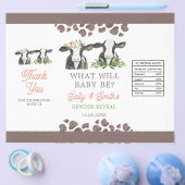 Koe Boerderij Geslacht onthullen Chip Bag Sjabloon Flyer (Enkel)