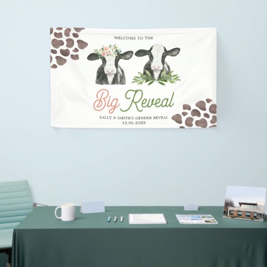 Koe Boerderij Geslacht onthullen grote banner (Beurs)