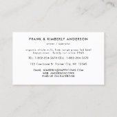 Koe Boerderij Holstein Dairy Waterverf Visitekaartje (Achterkant)