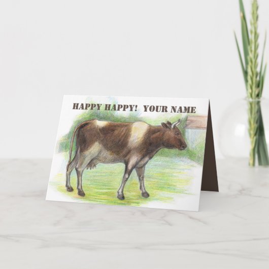 Koe boerderij kaart (Voorkant)