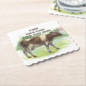 Koe boerderij kartonnen onderzetters (Gebogen)