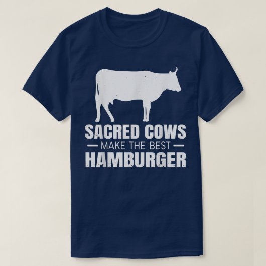 Koe Boerderij Koeien maken de beste hamburger T-shirt (Design voorkant)