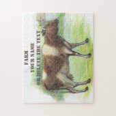 Koe boerderij legpuzzel (Verticaal)