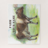 Koe boerderij legpuzzel (Verticaal)