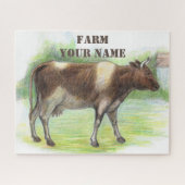 Koe boerderij legpuzzel (Horizontaal)