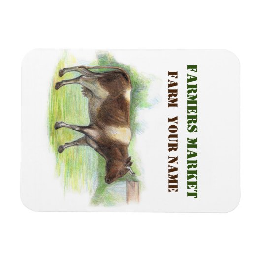 Koe boerderij magneet (Horizontaal)