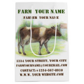 Koe boerderij medium cadeauzakje (Achterkant)