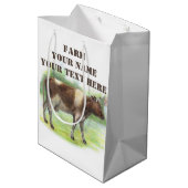 Koe boerderij medium cadeauzakje (Achterkant Gekanteld)
