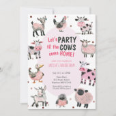 Koe Boerderij meisjes tweede verjaardag Kaart (Voorkant)