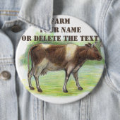 Koe boerderij ronde button 6,0 cm (In situ)