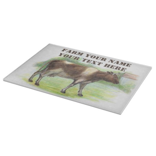 Koe boerderij snijplank (Hoek)