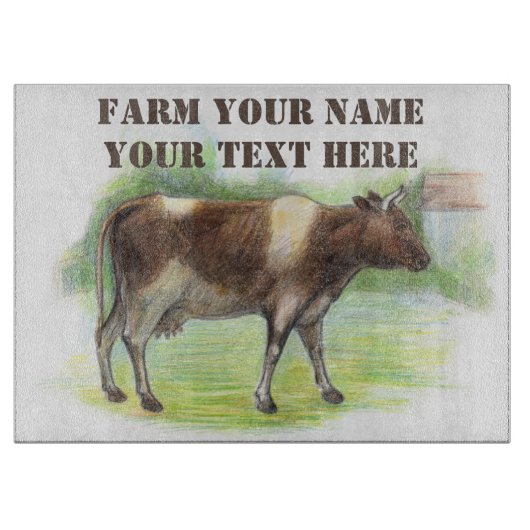 Koe boerderij snijplank (Voorkant)