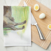 Koe boerderij theedoek (Quarter Fold)