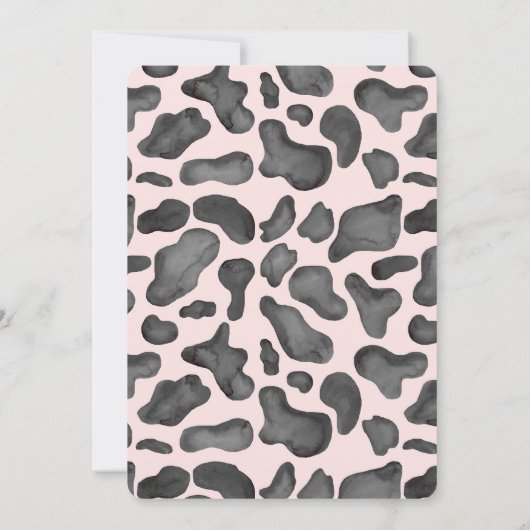 Koe Boerderij Verjaardagsfeestuitnodiging Kaart (Achterkant)