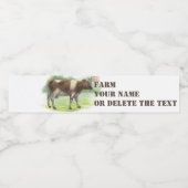 Koe boerderij waterfles etiket (Enkel label)