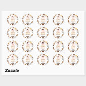 Koe Boho Baby shower Ronde Sticker (Vel)