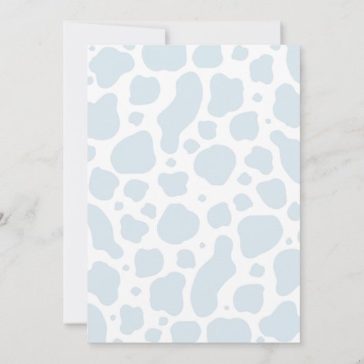 Koe Boho Blue Highland Koe Boy Verjaardag Kaart (Achterkant)