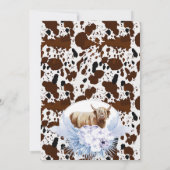 Koe Boho Floral Baby shower Kaart (Achterkant)