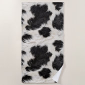 Koe Bont Zwarte witte vlekken Strandlaken (Voorkant)