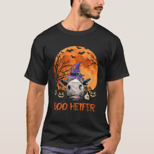 Koe Boo Heifer Heks Halloween Boer Boerderij Costu T-shirt