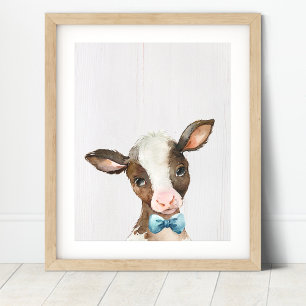 Koe Boordje Boerderij Tuin Kunstprint Poster