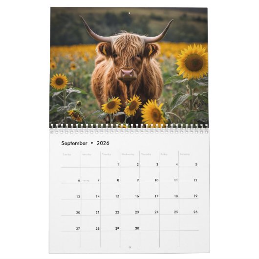 Koe boven het land kalender (Sep 2026)