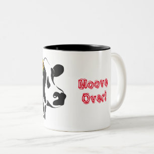 Koe boven tweetone koffie-Mok Tweekleurige Koffiemok