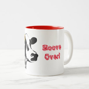 Koe boven tweetone koffie-Mok Tweekleurige Koffiemok