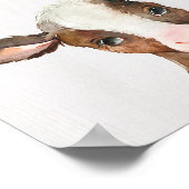 Koe Bowtie Boerderij Nursery Art Print (Hoek)