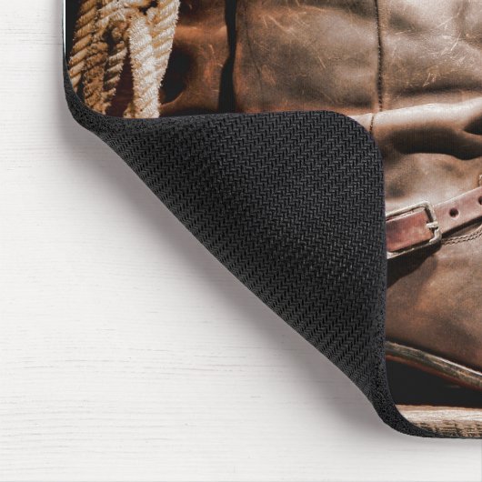 Koe Boy Boots Spur Coun Monogram Initiaal Muismat (Hoek)