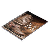 Koe Boy Boots Spur Coun Monogram Initiaal Notitieb Notitieboek (Linkerzijde)